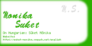 monika suket business card
